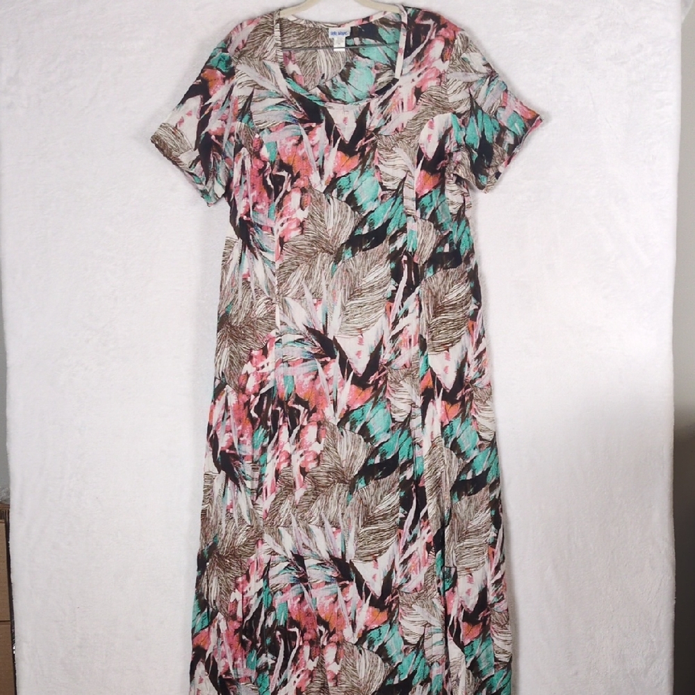 Vicki‎ Wayne Women's Tropical Resort Beach Maxi Dress Size XL